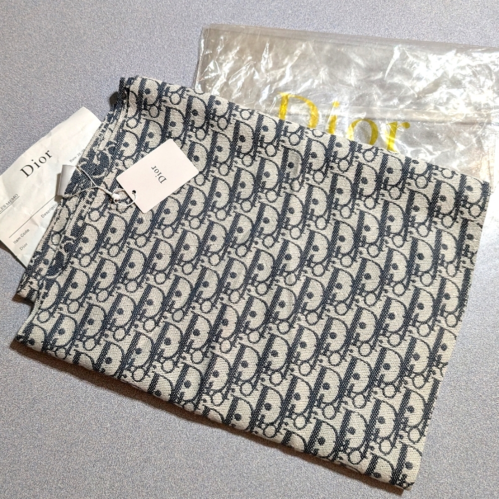 NWT DIOR 78" x 12" Bleu Marine Scarf - Picture 3 of 6
